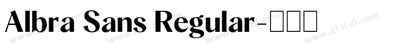 Albra Sans Regular字体转换
